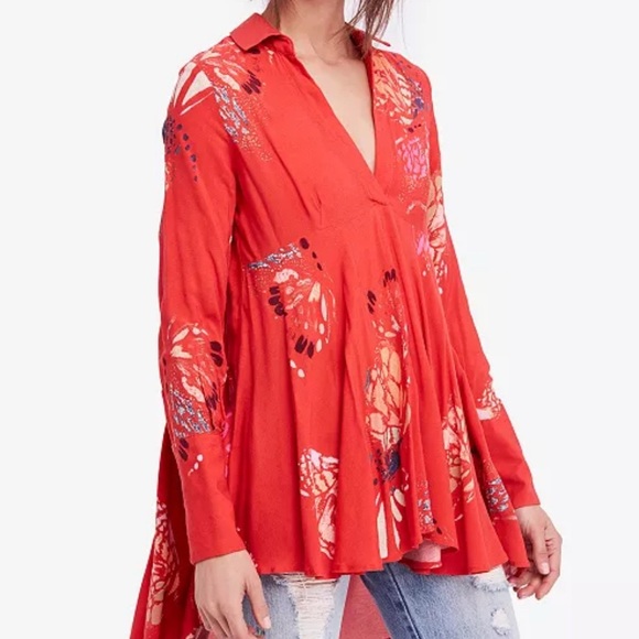 Free People
Field Of Butterflies Semi-Sheer Tunic ‎ S - Picture 1 of 9